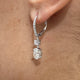 Diamond Dangle Earrings 1.90 ct TCW, White Gold