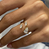 3-Stone Ring 1.3ct TCW, 14K Gold