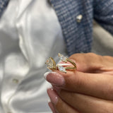 3-Stone Ring 1.3ct TCW, 14K Gold