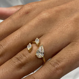 Diamond Open Ring 1.2 ct Yellow Gold