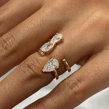 Diamond Open Ring 1.7 ct Rose Gold