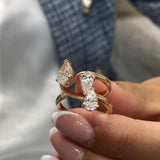 3-Stone Ring 1.8ct TCW, 14K Gold
