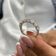 Diamond 7 Stone Ring 1.57 Carat White Gold 14K