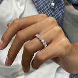 Diamond 7 Stone Ring 1.57 Carat White Gold 14K