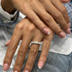 Diamond 7 Stone Ring 1.57 Carat White Gold 14K