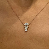 Diamond Pendant Necklace 1.3 ct Rose Gold