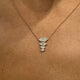 Diamond Pendant Necklace 1.3 ct Rose Gold
