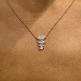 Diamond Pendant Necklace 1.3 ct Rose Gold
