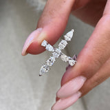 Diamond Statement Ring 1.79 Carat White Gold 14K