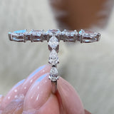 Diamond Statement Ring 1.79 Carat White Gold 14K