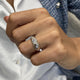 Diamond Signet Ring 1.16 Carat White Gold 14K