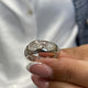 Diamond Signet Ring 1.16 Carat White Gold 14K