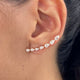 Diamond Climber Earrings 1.8 ct Rose Gold