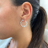 Diamond Hoop Earrings 3.4 ct White Gold