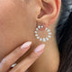 Diamond Hoop Earrings 3.4 ct White Gold