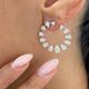 Diamond Hoop Earrings 3.4 ct White Gold
