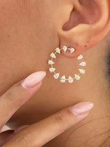 Diamond Hoop Earrings 2.5 ct Yellow Gold