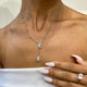 Diamond Lariat Necklace 2.1 ct White Gold