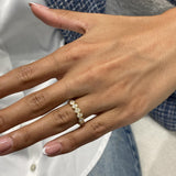 Diamond 7 Stone Ring 0.58 Carat Yellow Gold 14K
