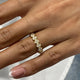 Diamond 7 Stone Ring 0.58 Carat Yellow Gold 14K