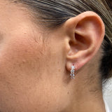 Diamond Huggie Earrings 1.5 ct Rose Gold