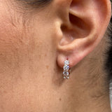 Diamond Huggie Earrings 1.4 ct Rose Gold