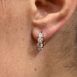 Diamond Huggie Earrings 1.4 ct Rose Gold