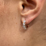 Diamond Huggie Earrings 1.4 ct Rose Gold