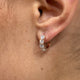 Diamond Huggie Earrings 1.4 ct Rose Gold