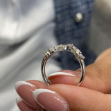 Diamond Statement Fashion Ring 0.50 ct TCW, White Gold 14K