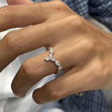 Diamond Statement Fashion Ring 0.50 ct TCW, White Gold 14K