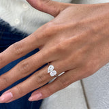 Toi-et Moi Ring 1.4 ct TCW , Solid Gold 14k