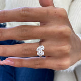 Toi-et Moi Ring 1.4 ct TCW , Solid Gold 14k