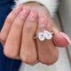 Toi-et Moi Ring 1.4 ct TCW , Solid Gold 14k