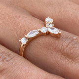 Diamond Ring Fashion Ring 0.50 ct TCW, Rose Gold 14K