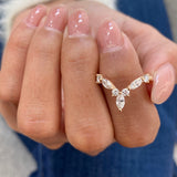 Diamond Ring Fashion Ring 0.50 ct TCW, Rose Gold 14K