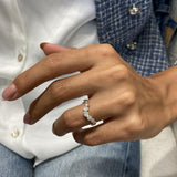 Diamond Stackable Ring 0.51 Carat White Gold 14K