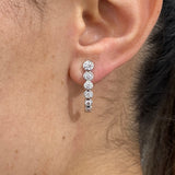 Diamond Drop Earrings 1.2 ct White Gold