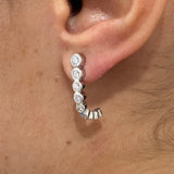 Diamond Drop Earrings 1.2 ct White Gold