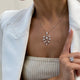 Diamond Pendant Necklace 4.9 ct White Gold