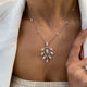 Diamond Pendant Necklace 4.9 ct White Gold
