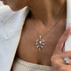 Diamond Pendant Necklace 4.9 ct White Gold