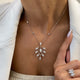 Diamond Pendant Necklace 4.9 ct White Gold
