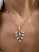 Diamond Pendant Necklace 4.9 ct White Gold