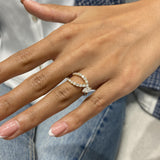 Diamond Statement Fashion Ring 0.95 ct TCW, Yellow Gold 14K