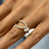 Diamond Statement Fashion Ring 0.95 ct TCW, Yellow Gold 14K