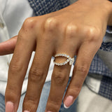 Diamond Statement Fashion Ring 0.95 ct TCW, Yellow Gold 14K