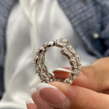 Diamond Wrap Fashion Ring 3.40 ct TCW, White Gold 14K