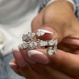 Diamond Wrap Fashion Ring 3.40 ct TCW, White Gold 14K
