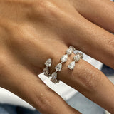 Diamond Wrap Ring 3.4 ct White Gold